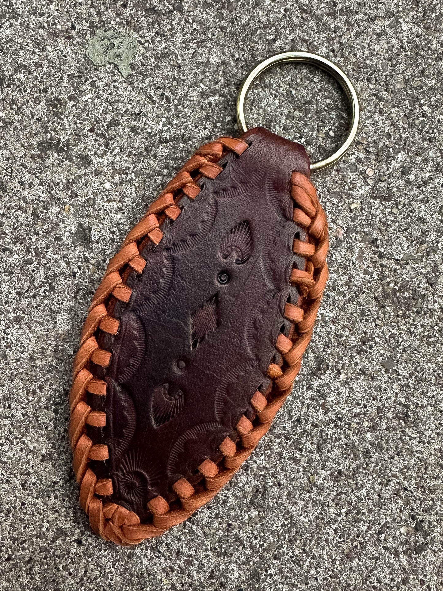 Brown Flames Key Fob
