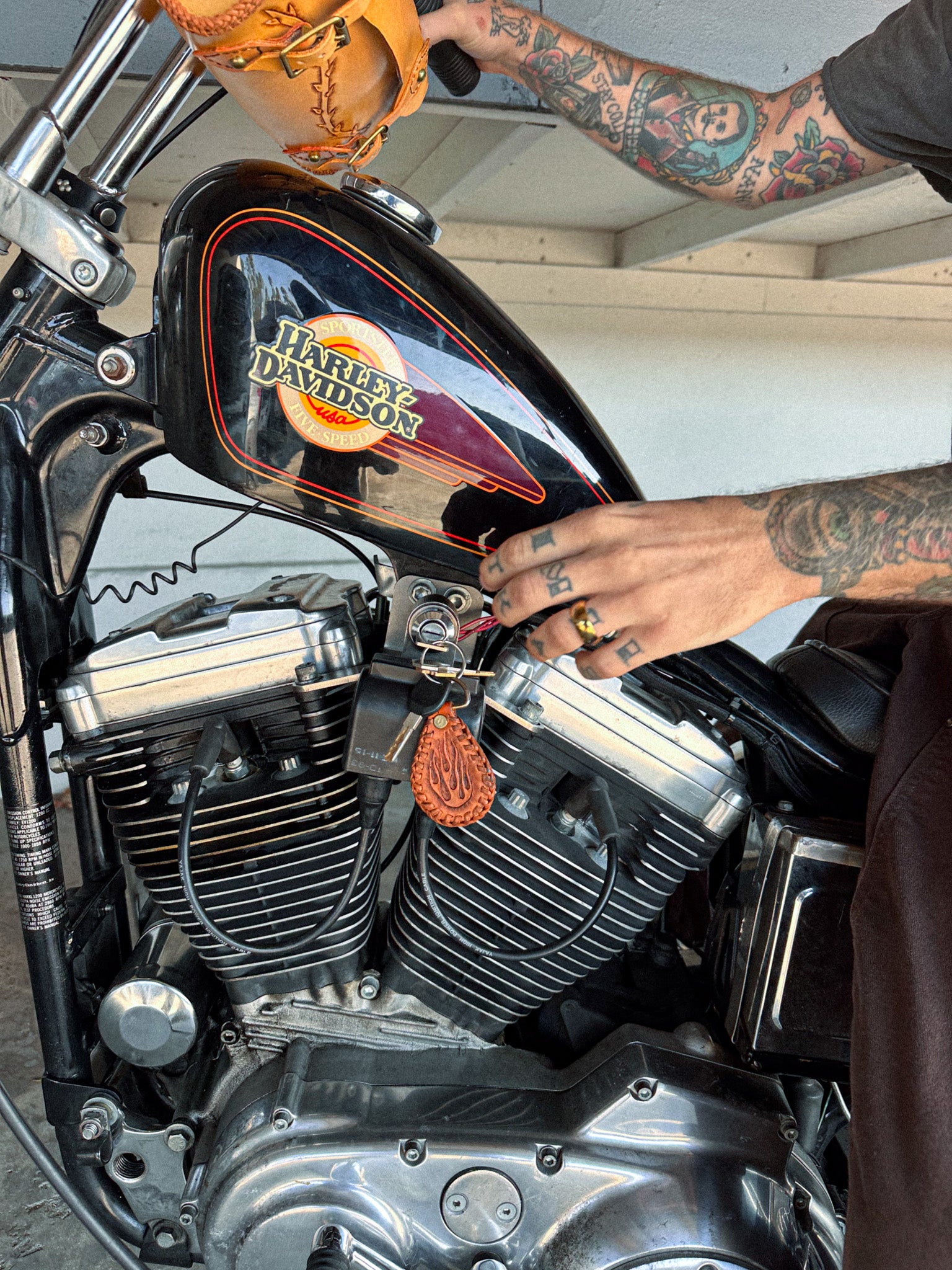 Rose & Thorn Motorcycle Bag