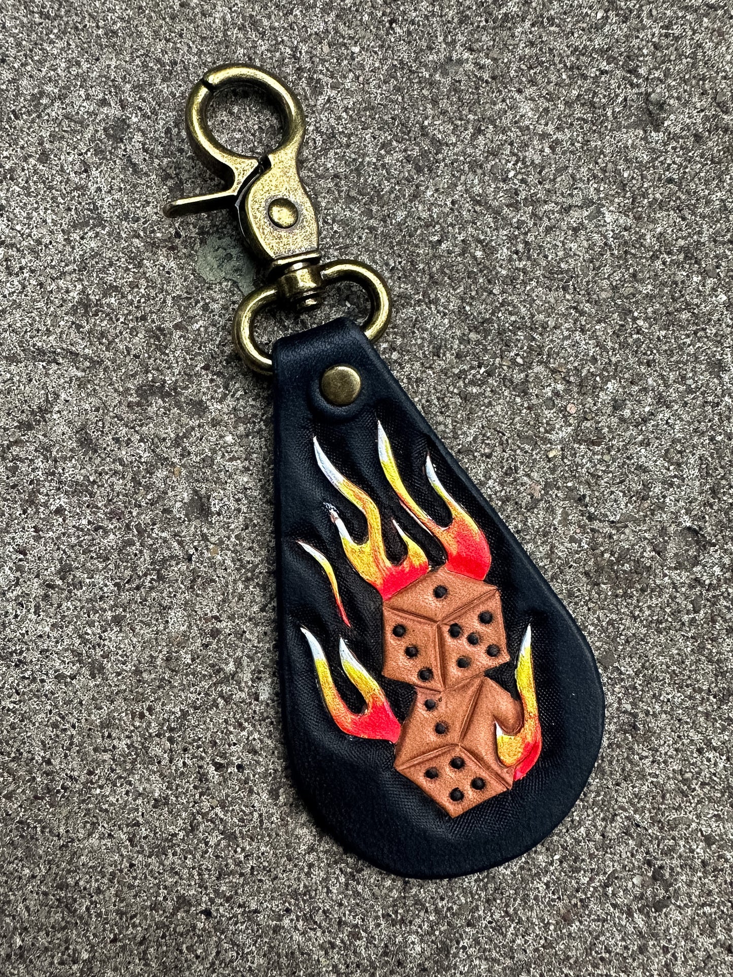 Hot Dice Key Fob Black